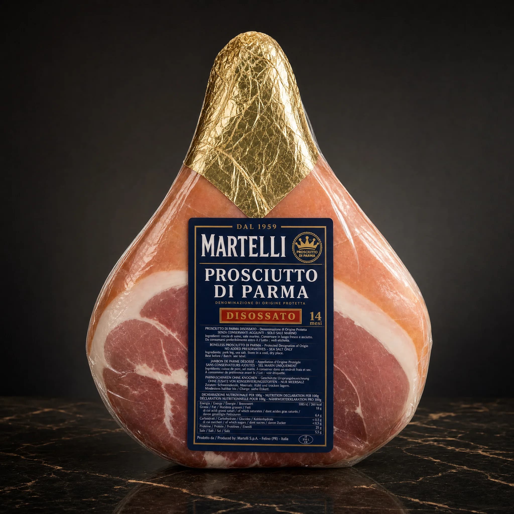Martelli Boneless Prosciutto di Parma 14mo