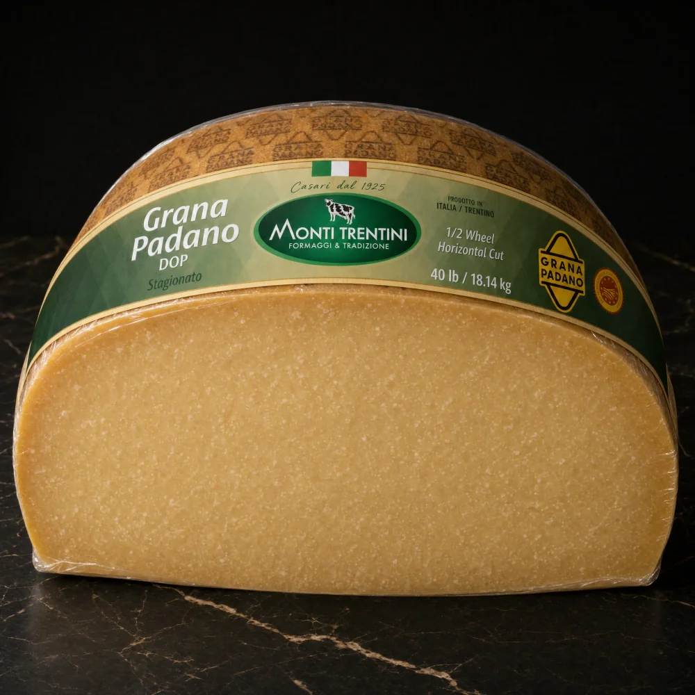 Monti Trentini Grana Padano 1/2 Wheel Horizontal Cut