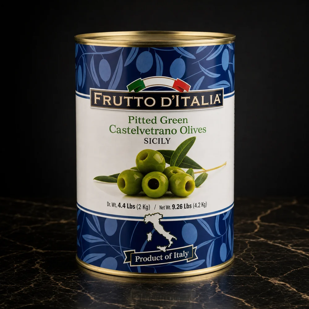 Frutto d'Italia Green Castelvetrano Olives Pitted