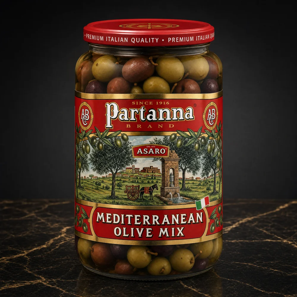 Partana Unpitted Mediterranean Olive Mix