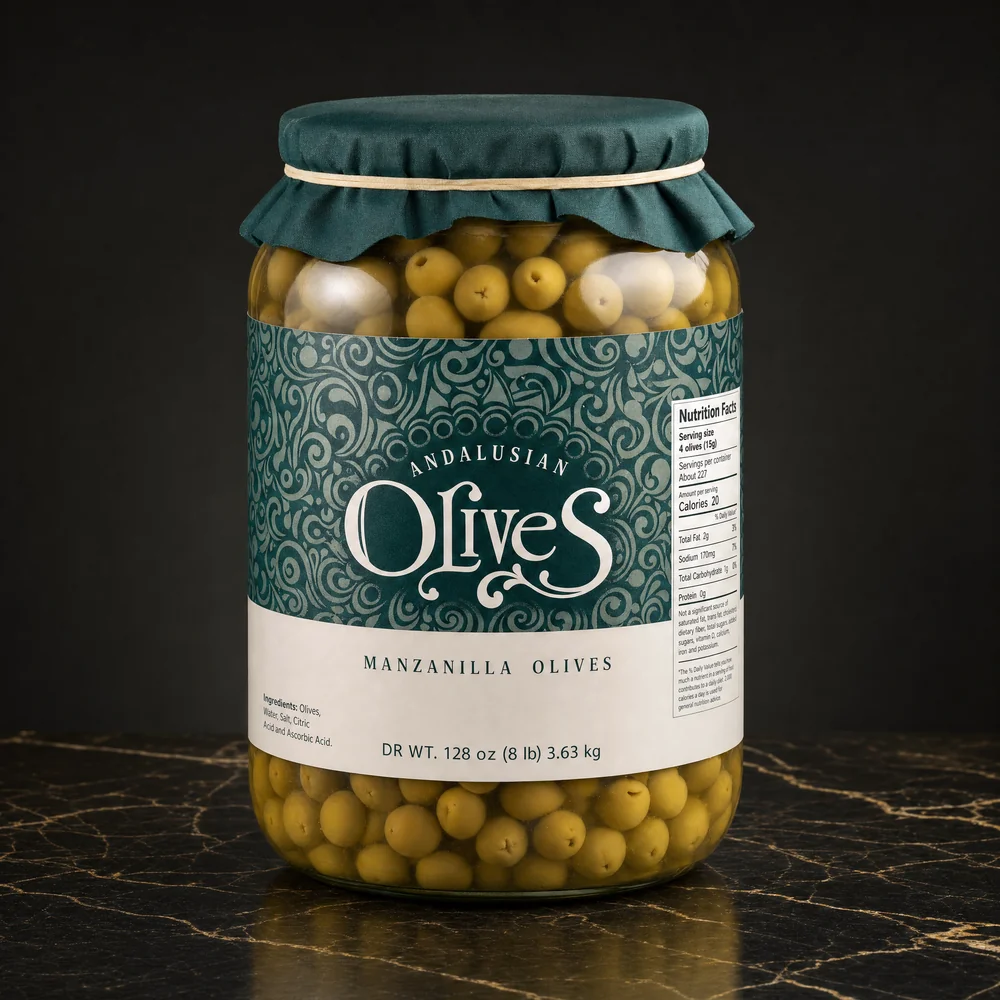 Andalucia Green Manzanilla Olives Whole