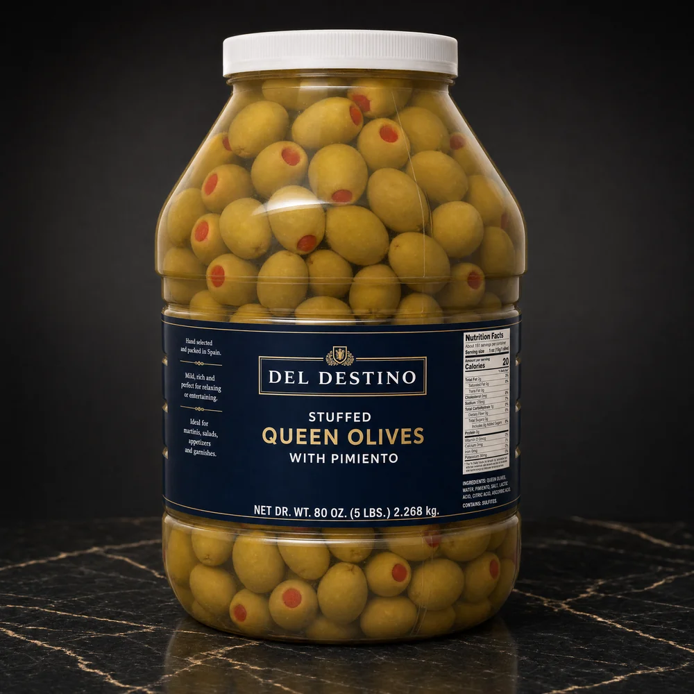 Del Destino Olives Queen Pimiento Stuffed